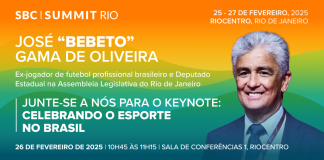 Bebeto, lenda do futebol, será palestrante no SBC Summit Rio
