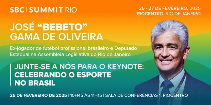 Bebeto, lenda do futebol, será palestrante no SBC Summit Rio