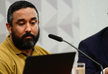 Daniel Pardim durante sessão da CPI Das Bets