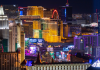 Imagem áerea de Las Vegas para falar sobre o relatório financeiro da BetMGM