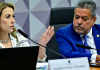 Foto de Soraya Thronicke e Dr. Hiran na sessão da CPI das Bets em que foi aprovada a condução coercitiva de Jon Vlogs