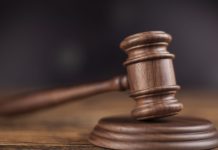 Martelo usado em tribunal de justiça.