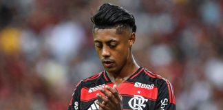 Suspeito de manipulação, Bruno Henrique presta depoimento ao STJD Imagem de Bruno Henrique, atacante do Flamengo suspeito de manipulação, que prestou depoimento ao STJD