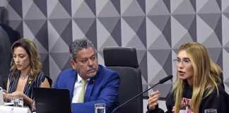 Imagem de Virgínia Fonseca depondo na CPI das Bets sobre apostas online