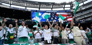 Copa do Mundo de Clubes deixa legado para o futebol brasileiro? Imagem da torcida do Palmeiras na Copa do Mundo de Clubes