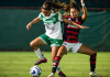 foto de partida entre Juventude e Flamengo, para falar do incentivo da Stake ao futebol feminino