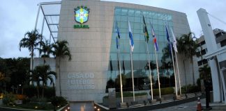 CBF vai determinar destino de R$ 264 milhões de arrecadação de apostas Foto da sede da CBF