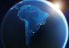 Imagem da América Latina vista pelo espaço