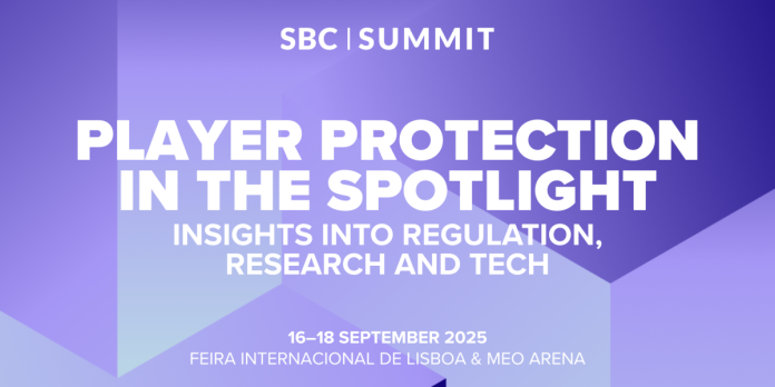 Banner do evento de Proteção ao jogador no SBC Summit
