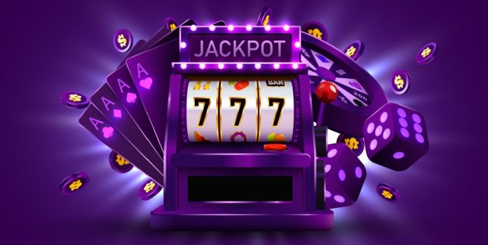 Simulação de jackpot de um caça-níquel on-line