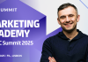 Banner da Academia de Marketing do SBC Summit 2025, com foto de Gary Vaynerchuck posicionada na parte do centro/direita