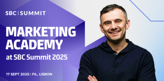 Academia de Marketing estreia no SBC Summit 2025 com palestra de Gary Vaynerchuk Banner da Academia de Marketing do SBC Summit 2025, com foto de Gary Vaynerchuck posicionada na parte do centro/direita