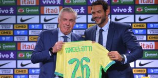 Ex-diretor da CBF revela veto de Ancelotti à publicidade de Apostas Foto de Carlo Ancelotti na Seleção Brasileira