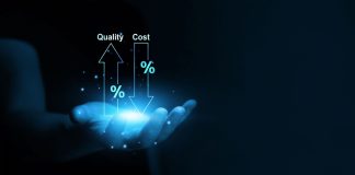 Simulação virtual de gráfico de qualidade e de custos