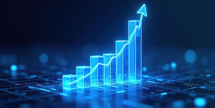 Gráfico virtual de crescimento