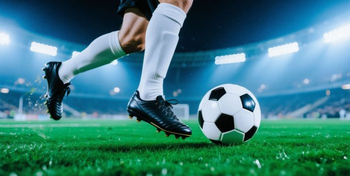 7k-nova-camiseta-santos-fc Jogador se prepara para chutar a bola em campo