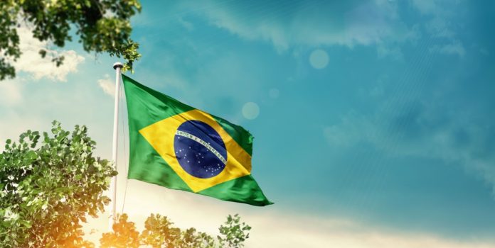 Foto da bandeira do Brasil
