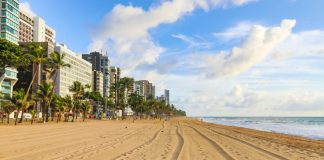 Praia de Boa Viagem, em Recife, onde foi feita a ação da Esportes da Sorte