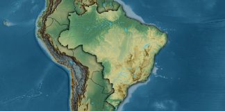 Representação do mapa do Brasil