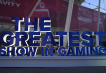 Letreiro 3D 'The Greatest Show in Gaming' do SBC Summit 2025