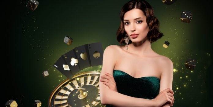 espaço-jurídico-joberto-porto-advocacia-recado-para-igaming-2026 Mulher representando crupiê com jogos de cassino no fundo