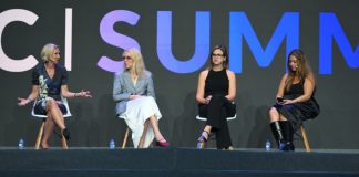 Cristina Turbatu (Casumo), Petra Zackrisson (LeoVegas Group), Viktoriia Degtiarova (PaySecure) e Catie Di Stefano (Vegas King) no SBC Summit 2025.