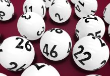 Bolas numeradas para sorteio de loterias