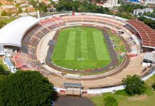 Rivalo fecha acordo de patrocínio coletivo com Federação Paulista de Futebol Imagem panorâmica de um estádio de futebol.