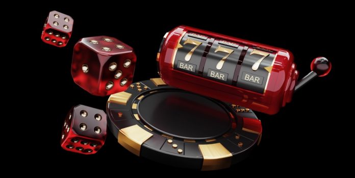 Indústria-de-jogos-do-Peru-arrecada-R$-680-milhões Fichas de cassino, dados e caça-níquel com fundo preto
