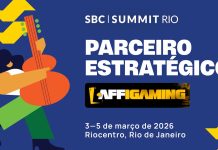 SBC e AFFiGAMING impulsionam crescimento responsável do mercado de afiliados no Brasil Banner digital oficial de divulgação da parceria entre a SBC e a AFFiGAMING antes do SBC Summit Rio 2026