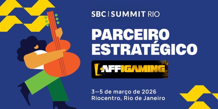 SBC-AFFiGAMING-Parceria Banner digital oficial de divulgação da parceria entre a SBC e a AFFiGAMING antes do SBC Summit Rio 2026