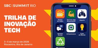 Banner para a trilha de Tech Innovation do SBC Summit Rio 2026.