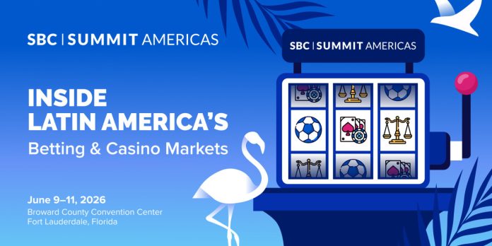 sbc-summit-americas-2026-latin-americas-betting-and-casino-markets Banner digital de divulgação da programação voltada à América Latina do SBC Summit Americas 2026