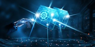 SPA anuncia lançamento de laboratório virtual para combater mercado ilegal de apostas Mão de robô tocando na automação de tecnologia de rede na interface