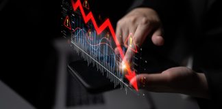 Fulltrader Sports: apostas movidas por emoção ampliam perdas no começo do ano Um gráfico mostrando uma trajetória de queda.