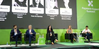 SBC Summit Rio 2026: construção da infraestrutura digital no mercado brasileiro Panelistas sentados no palco do SBC Summit Rio 2026
