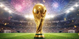 A taça da Copa do Mundo.