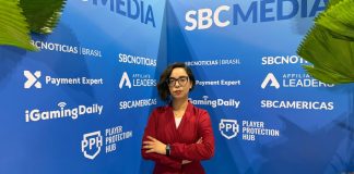 SBC Summit Rio 2026: Maria Paula Nascimento, KTO, destaca avanço da participação feminina no esporte Maria Paula Nascimento, da KTO, em frente à divulgação da SBC Media