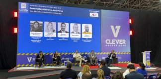 SBC Summit Rio 2026: expansão das loterias no âmbito digital Palestrantes discutindo loterias no SBC Summit Rio 2026