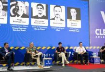 SBC Summit Rio 2026 debate insegurança jurídica no mercado brasileiro de apostas Panelistas discutindo o mercado de apostas no SBC Summit Rio 2026