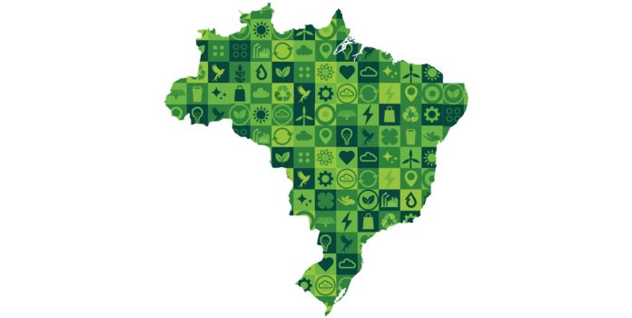 Empresas-unem-se-para-lancar-Associacao-Brasileira-de-Mercados-Preditivos Mapa do Brasil em tons de verde e fundo branco