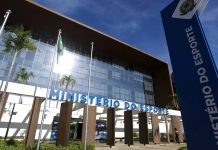 Fachada do Ministério do Esporte do Brasil.