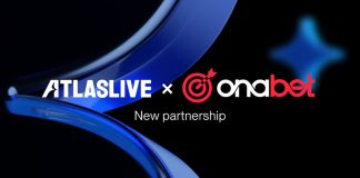 Atlaslive fecha parceria com Onabet, do Grupo Esportes Gaming Brasil Banner para anúncio da parceria entre Atlaslive e Onabet.