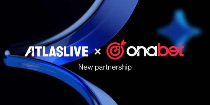 Atlaslive-Onabet Banner para anúncio da parceria entre Atlaslive e Onabet.