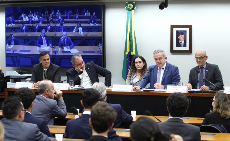 Foto tirada da audiência pública sobre apostas convocada pela Comissão de Desenvolvimento Econômico da Câmara dos Deputados.
