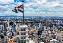 Bandeira do Estado de São Paulo.
