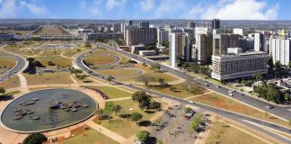 Foto panorâmica de Brasília.