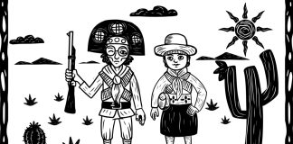 Flutter Brazil promove jogo responsável na Copa do Nordeste Representação em desenho de Maria Bonita e Lampião, figuras lendárias e tradicionais do Nordeste brasileiro