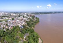 Vista aérea do centro da cidade de Porto Velho, em Rondônia