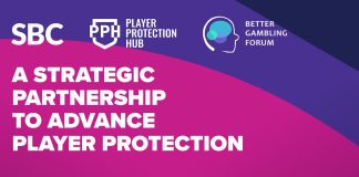 Banner de divulgação para a parceria entre SBC e o Better Gambling Forum (BGF).